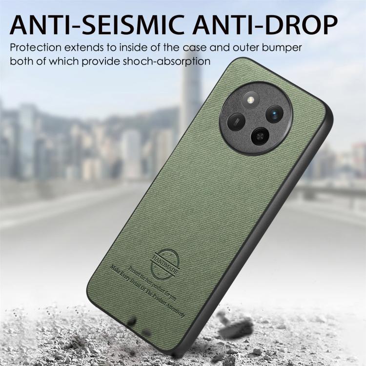 For Honor X60 Pro Twill Fabric Leather Skin Back Phone Case