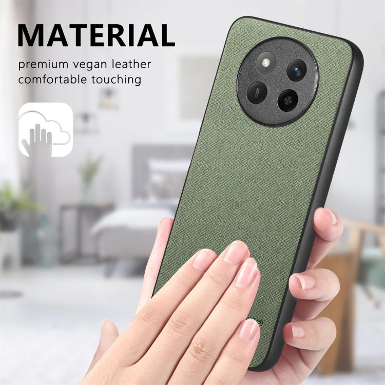 For Honor X60 Pro Twill Fabric Leather Skin Back Phone Case