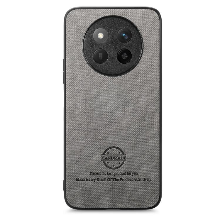 For Honor X60 Pro Twill Fabric Leather Skin Back Phone Case
