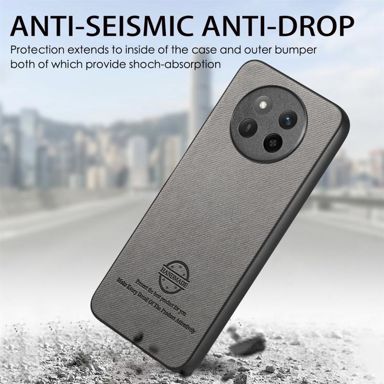 For Honor X60 Pro Twill Fabric Leather Skin Back Phone Case