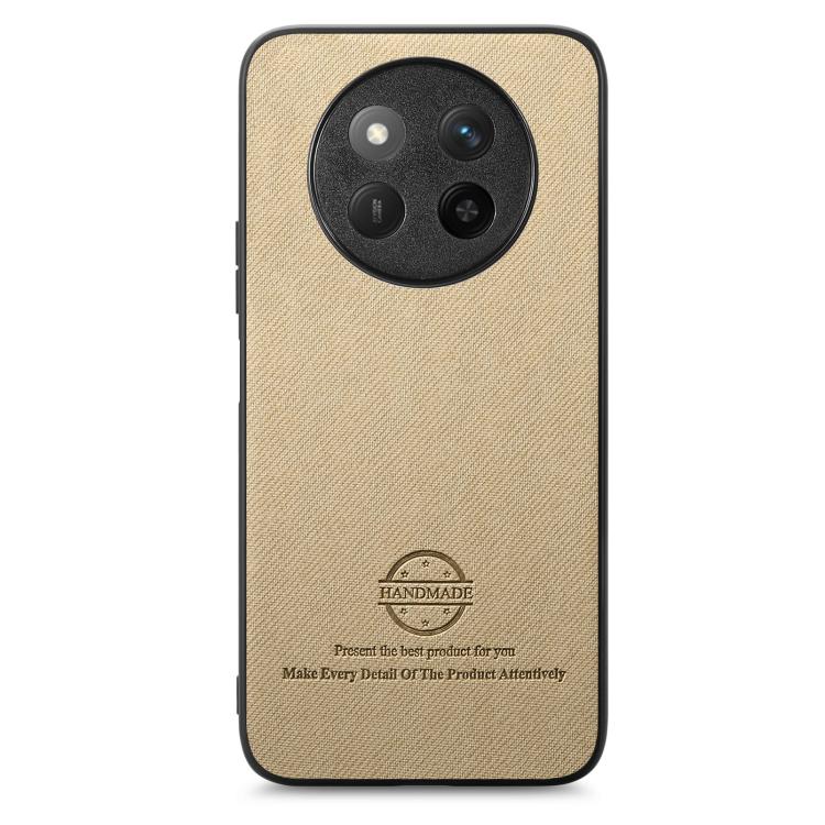 For Honor X60 Pro Twill Fabric Leather Skin Back Phone Case