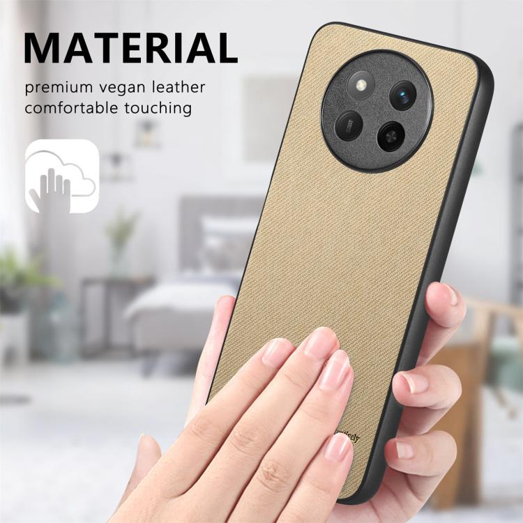 For Honor X60 Pro Twill Fabric Leather Skin Back Phone Case