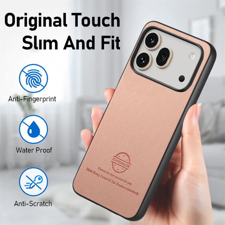 For Honor 600 Global Twill Fabric Leather Skin Back Phone Case
