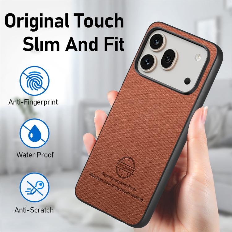 For Honor 600 Pro Global Twill Fabric Leather Skin Back Phone Case