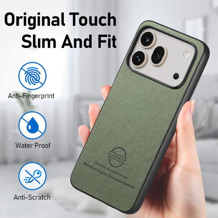 For Honor 600 Pro Global Twill Fabric Leather Skin Back Phone Case