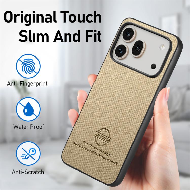 For Honor 600 Pro Global Twill Fabric Leather Skin Back Phone Case