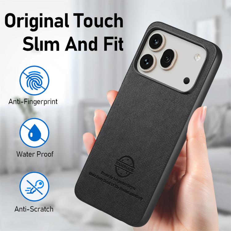 For Honor 600 Pro Global Twill Fabric Leather Skin Back Phone Case