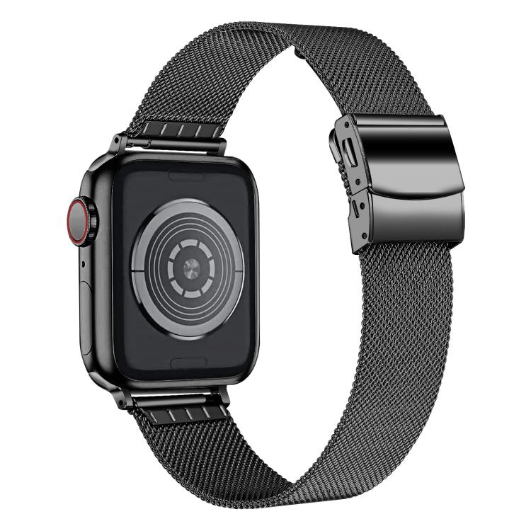 For Apple Watch 42mm / 41mm / 40mm / 38mm Hyphosis Buckle Milanese Metal Watch Band