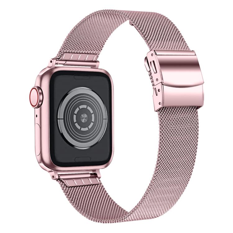 For Apple Watch 42mm / 41mm / 40mm / 38mm Hyphosis Buckle Milanese Metal Watch Band
