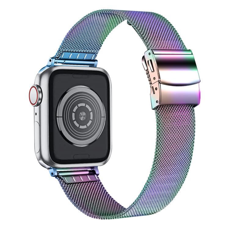 For Apple Watch 42mm / 41mm / 40mm / 38mm Hyphosis Buckle Milanese Metal Watch Band