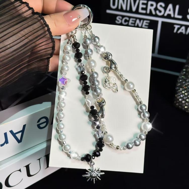 Sun and stars Cat Sun Star Pearl Mobile Phone Chain