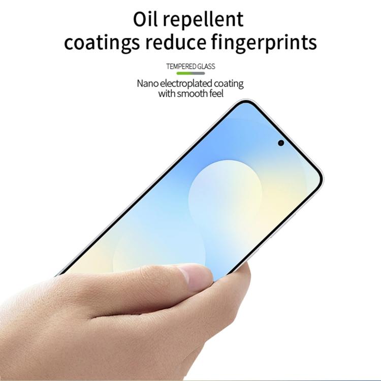 For Samsung Galaxy S25 FE 5G MOFI 9H 3D Explosion-proof Curved Screen Tempered Glass Film - Black
