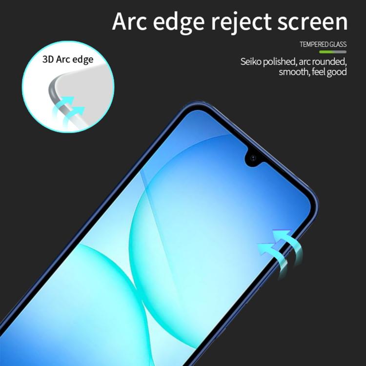 For Samsung Galaxy A17 5G MOFI 9H 3D Explosion-proof Curved Screen Tempered Glass Film - Black