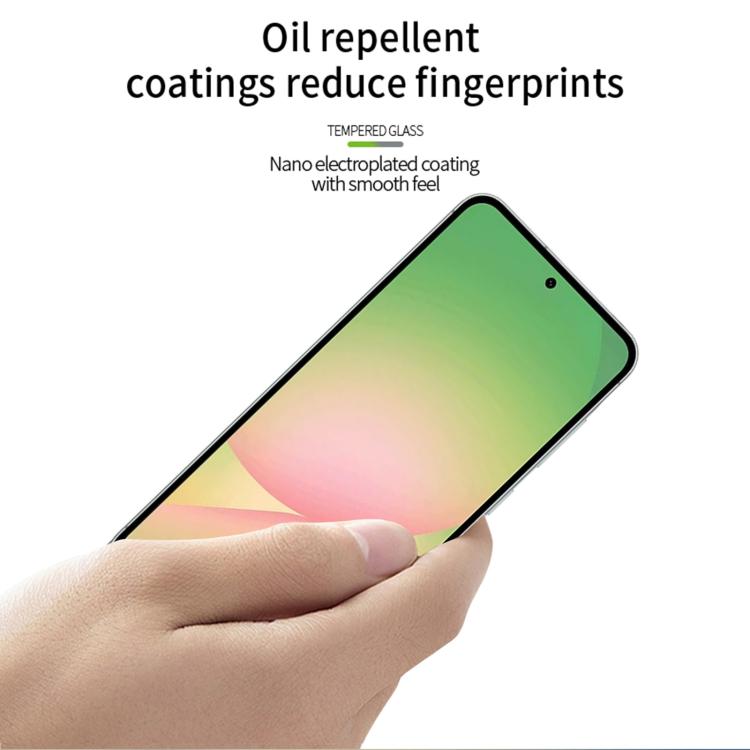For Samsung Galaxy A37 / A57 5G MOFI 9H 3D Explosion-proof Curved Screen Tempered Glass Film - Black
