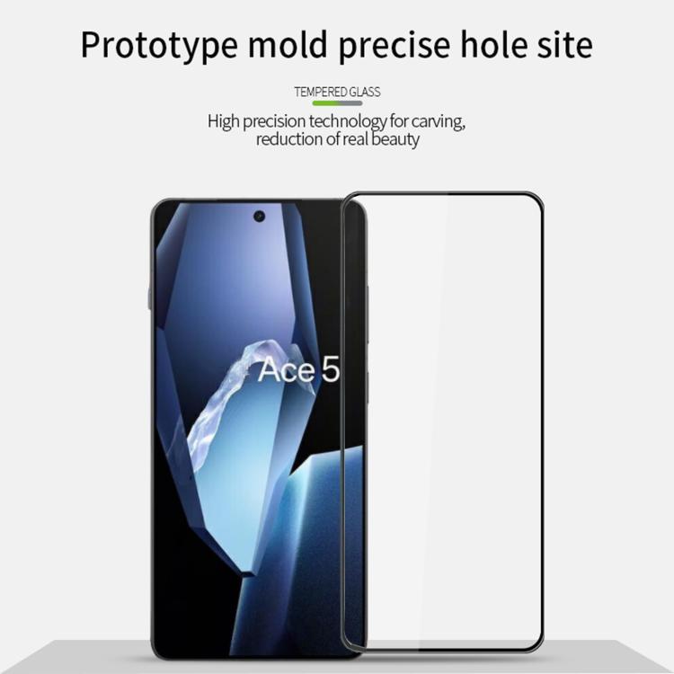 For OnePlus Ace 5 / Ace 5 Pro  MOFI 9H 3D Explosion-proof Curved Screen Tempered Glass Film - Black