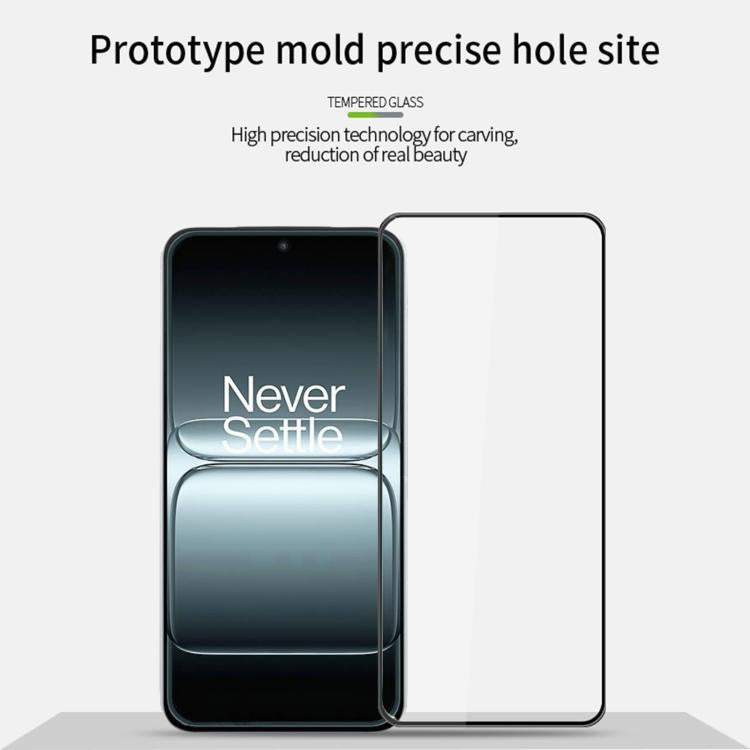 For OnePlus 13T MOFI 9H 3D Explosion-proof Curved Screen Tempered Glass Film - Black