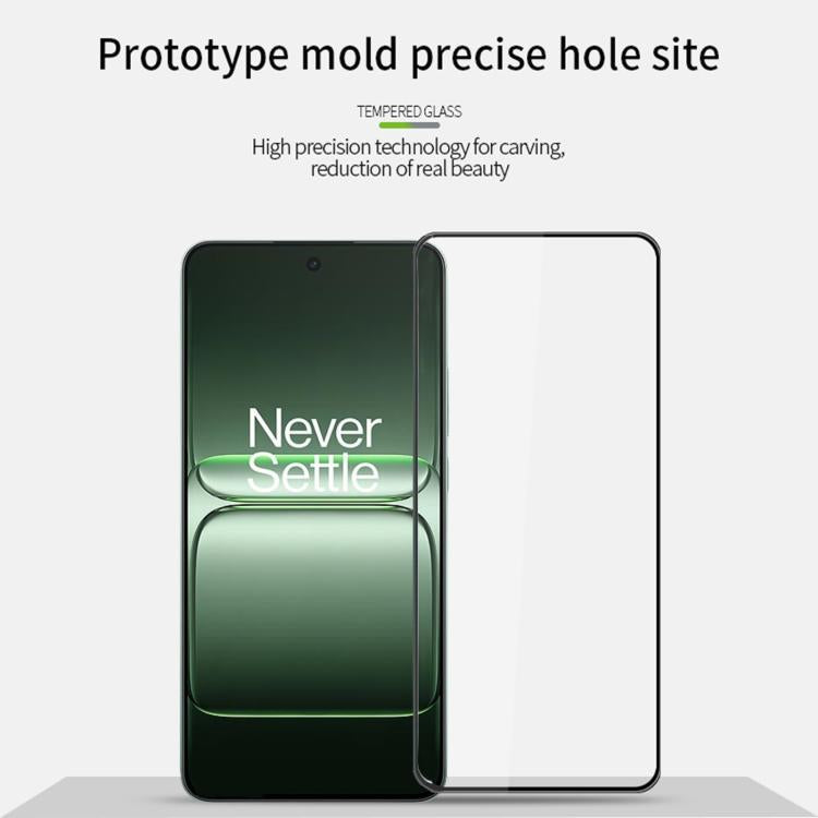 For OnePlus Ace 5 Racing MOFI 9H 3D Explosion-proof Curved Screen Tempered Glass Film - Black