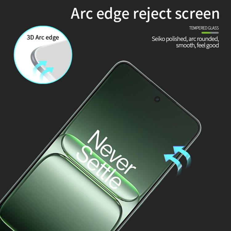 For OnePlus Ace 5 Racing MOFI 9H 3D Explosion-proof Curved Screen Tempered Glass Film - Black