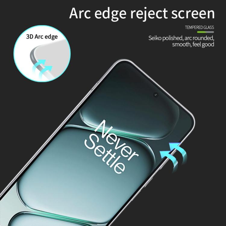 For OnePlus 15R / Ace 6 / 6T Unlock MOFI 9H 3D Explosion-proof Curved Screen Tempered Glass Film - Black