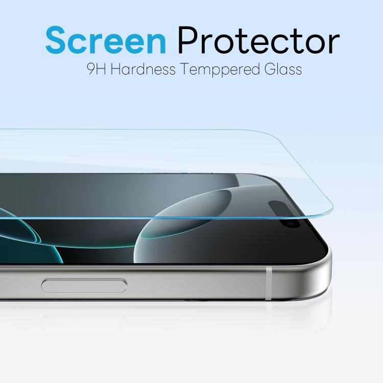 For iPhone 16 Pro Max NORTHJO 3 in 1 PC Magnetic Phone Case with Screen Film and Lens Film - Clear