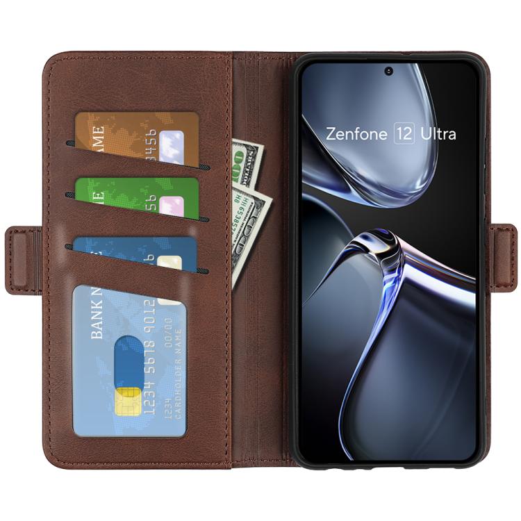 For Asus Zenfone 12 Ultra Dual-side Magnetic Buckle Horizontal Flip Leather Phone Case