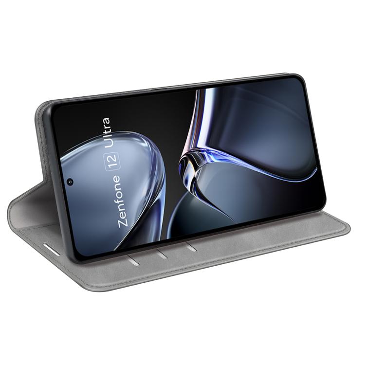 For Asus Zenfone 12 Ultra Retro-skin Magnetic Suction Leather Phone Case