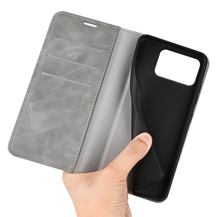 For Asus Zenfone 12 Ultra Retro-skin Magnetic Suction Leather Phone Case