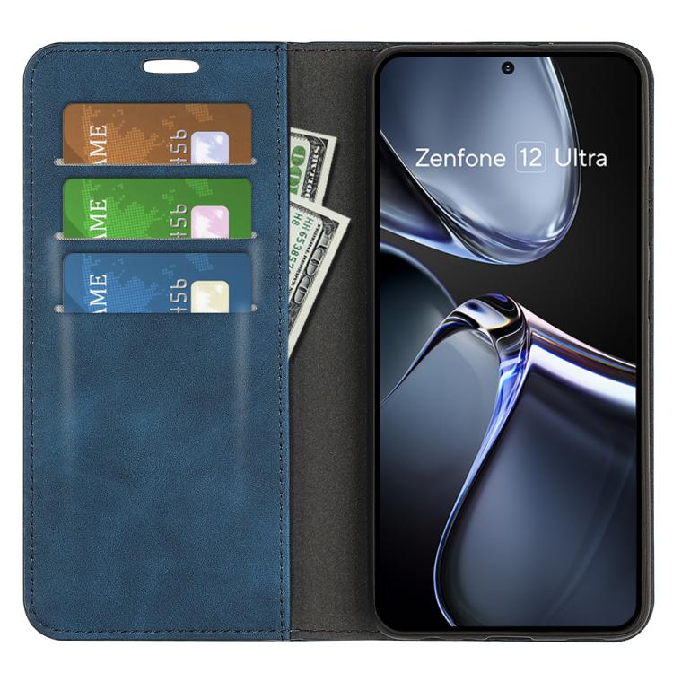 For Asus Zenfone 12 Ultra Retro-skin Magnetic Suction Leather Phone Case