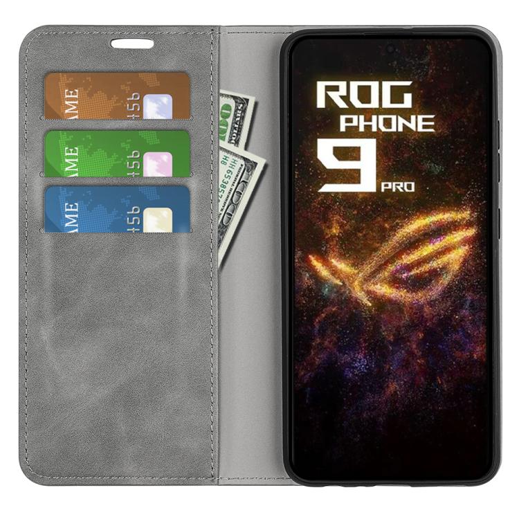 For Asus ROG Phone 9 / 9 Pro Retro-skin Magnetic Suction Leather Phone Case