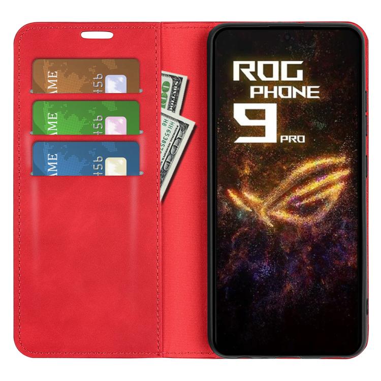For Asus ROG Phone 9 / 9 Pro Retro-skin Magnetic Suction Leather Phone Case