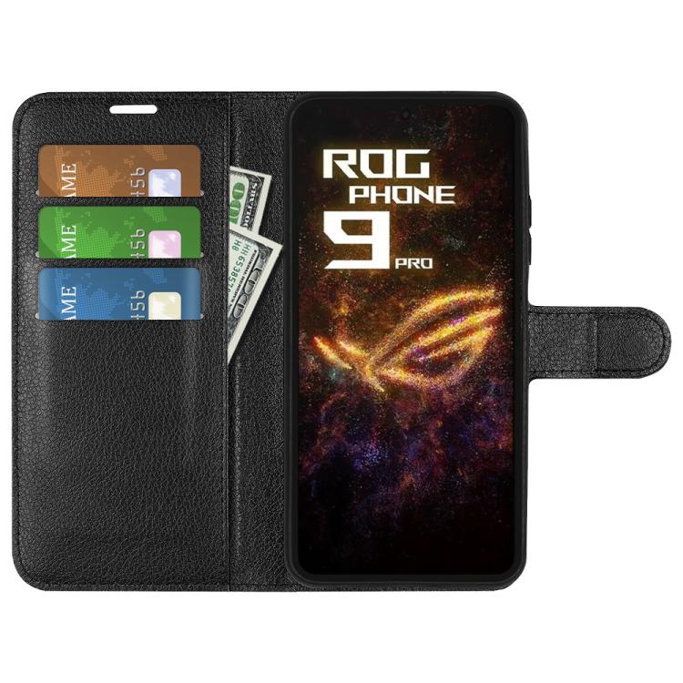 For Asus ROG Phone 9 / 9 Pro Litchi Texture Horizontal Flip Leather Phone Case with Holder