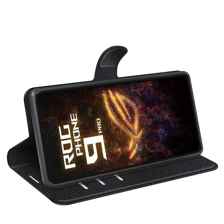 For Asus ROG Phone 9 / 9 Pro Litchi Texture Horizontal Flip Leather Phone Case with Holder
