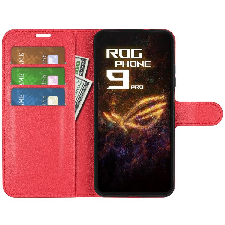 For Asus ROG Phone 9 / 9 Pro Litchi Texture Horizontal Flip Leather Phone Case with Holder