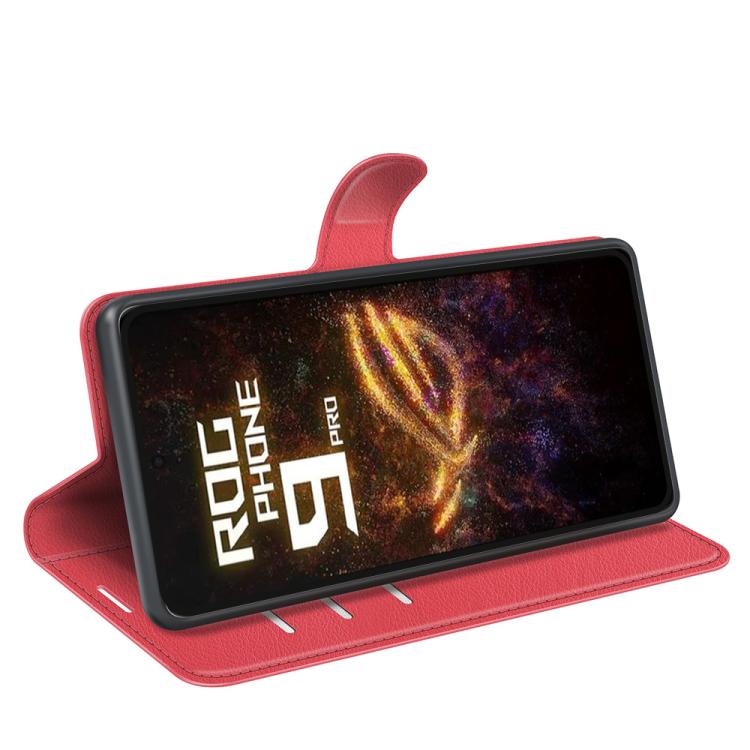 For Asus ROG Phone 9 / 9 Pro Litchi Texture Horizontal Flip Leather Phone Case with Holder