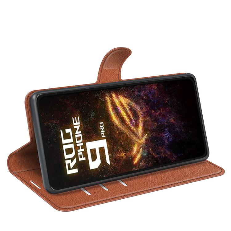For Asus ROG Phone 9 / 9 Pro Litchi Texture Horizontal Flip Leather Phone Case with Holder