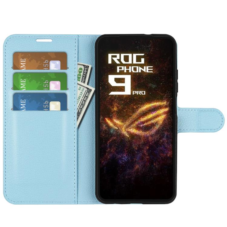 For Asus ROG Phone 9 / 9 Pro Litchi Texture Horizontal Flip Leather Phone Case with Holder