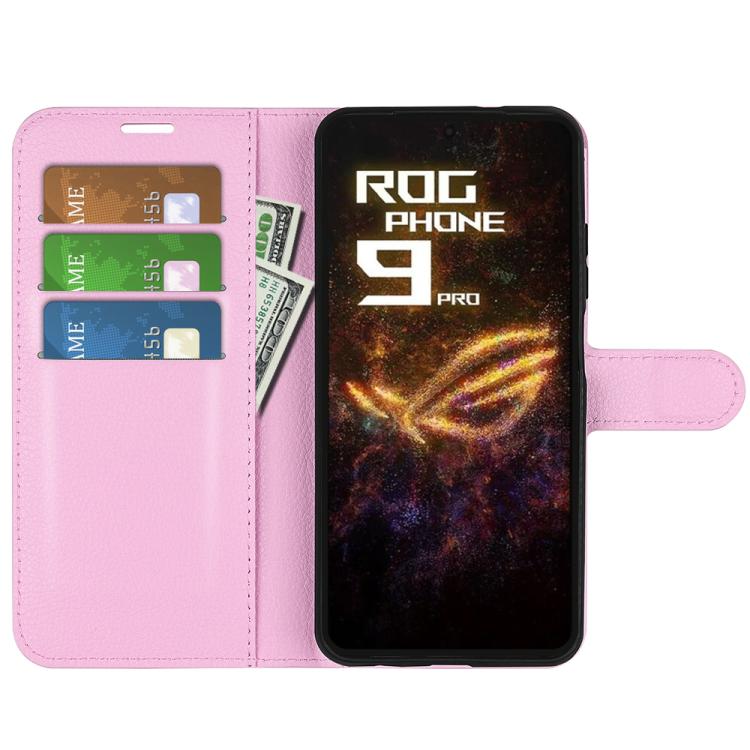 For Asus ROG Phone 9 / 9 Pro Litchi Texture Horizontal Flip Leather Phone Case with Holder