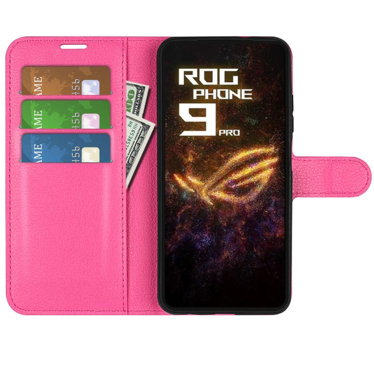 For Asus ROG Phone 9 / 9 Pro Litchi Texture Horizontal Flip Leather Phone Case with Holder