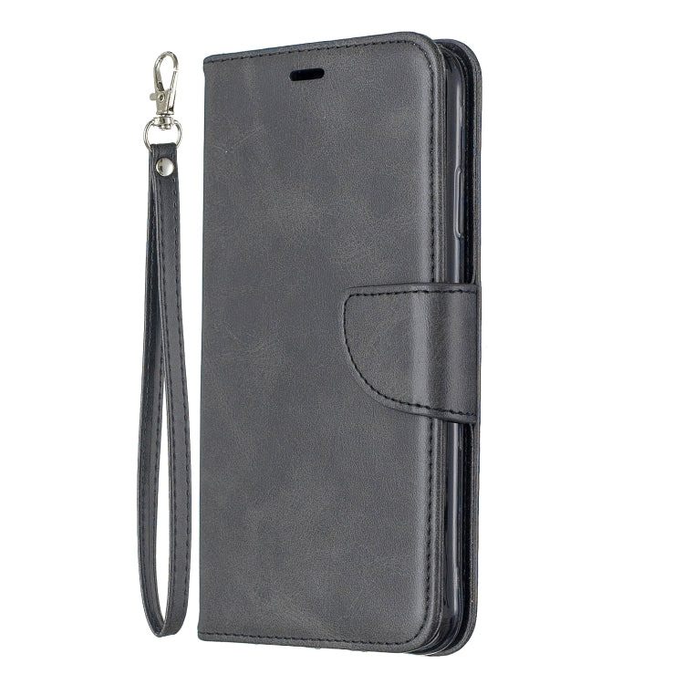 Retro Lambskin Texture Pure Color Horizontal Flip PU Leather Case for Galaxy M30, with Holder & Card Slots & Wallet & Lanyard