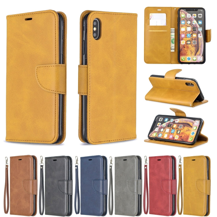 Retro Lambskin Texture Pure Color Horizontal Flip PU Leather Case for Galaxy M30, with Holder & Card Slots & Wallet & Lanyard