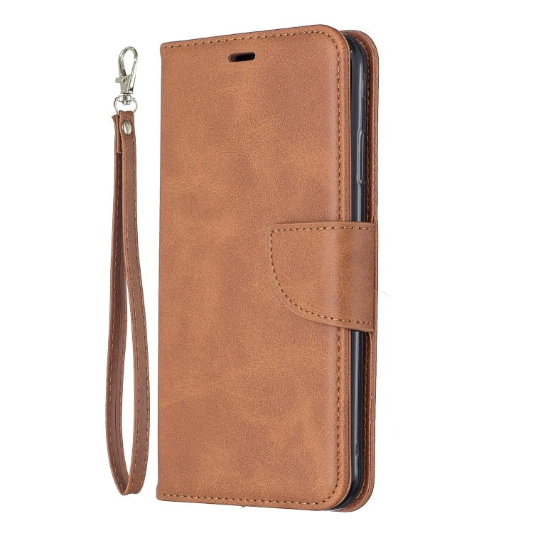 Retro Lambskin Texture Pure Color Horizontal Flip PU Leather Case for Galaxy M30, with Holder & Card Slots & Wallet & Lanyard