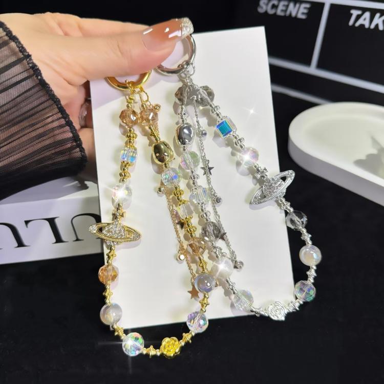 Cosmic Star Color Pearl Phone Chain