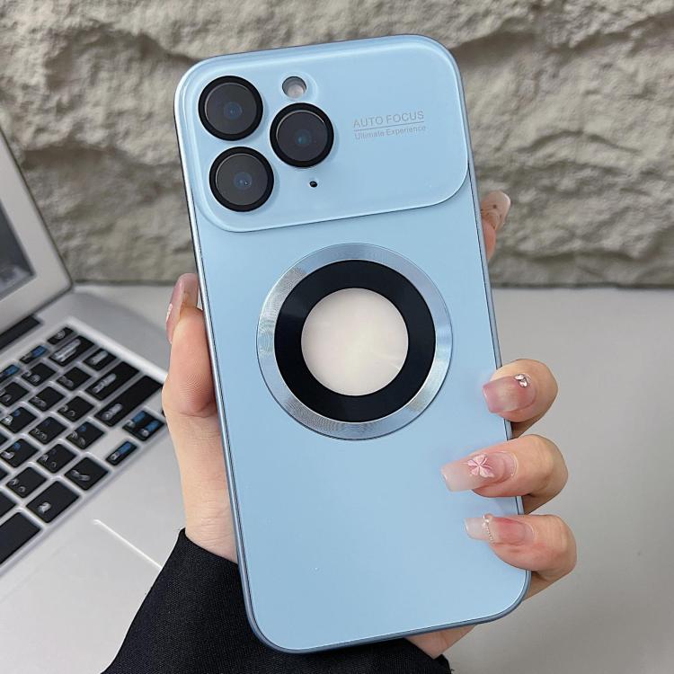 For iPhone 11 Pro Plating Large Window MagSafe Phone Case