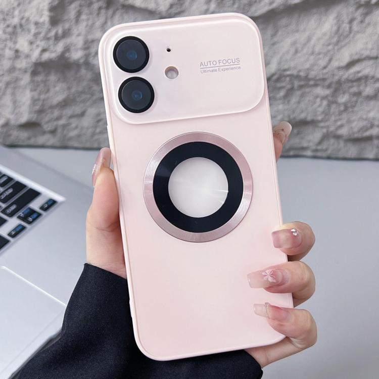 For iPhone 12 Plating Large Window MagSafe Phone Case