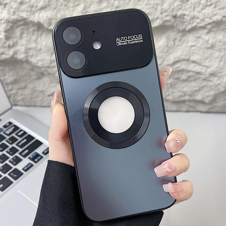 For iPhone 12 Plating Large Window MagSafe Phone Case