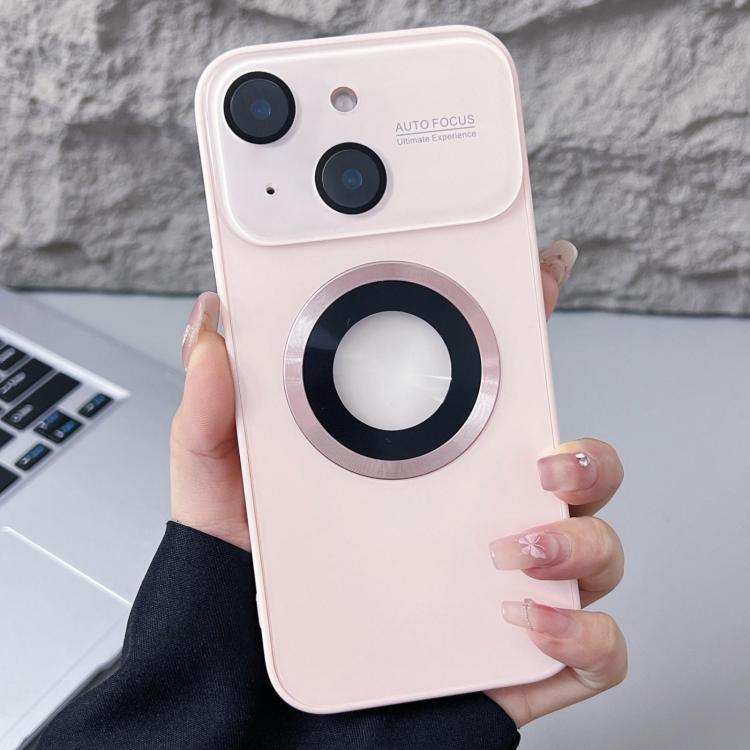 For iPhone 13 Plating Large Window MagSafe Phone Case