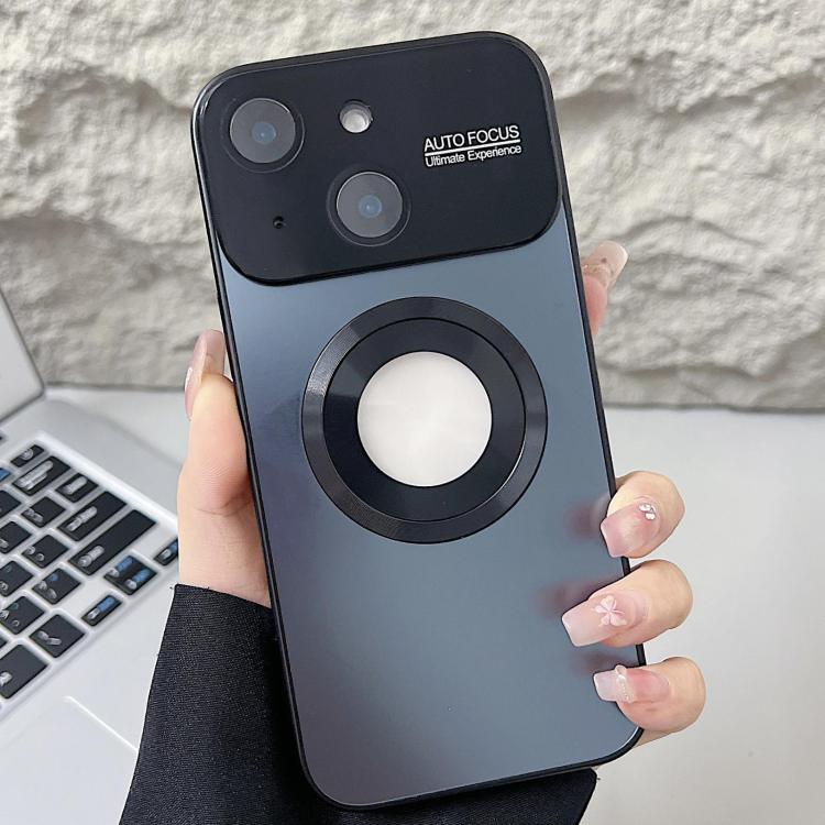 For iPhone 13 Plating Large Window MagSafe Phone Case