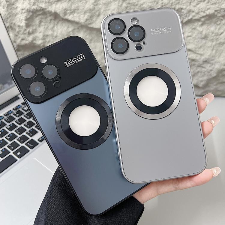 For iPhone 11 Pro Plating Large Window MagSafe Phone Case