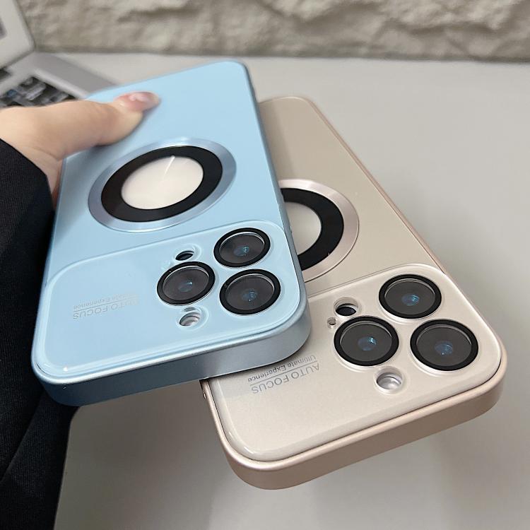 For iPhone 11 Pro Plating Large Window MagSafe Phone Case