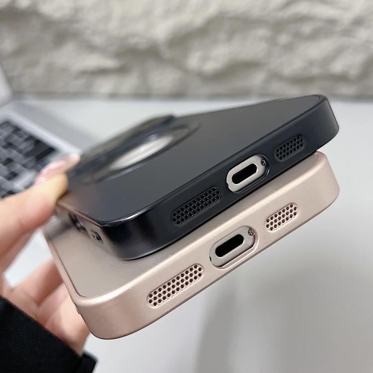 For iPhone 16 Pro Max Plating Large Window MagSafe Phone Case